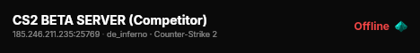 CS2 BETA SERVER (Competitor) live status badge