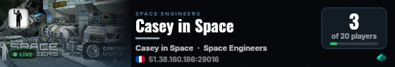 Casey in Space live status badge