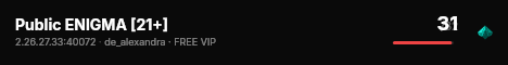 Public ENIGMA [21+] live status badge