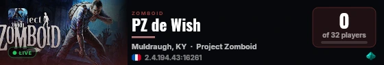 PZ de Wish live status badge