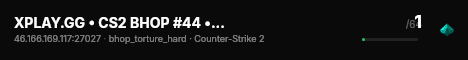 XPLAY.GG • CS2 BHOP #44 • [LT] live status badge