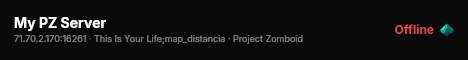 My PZ Server live status badge