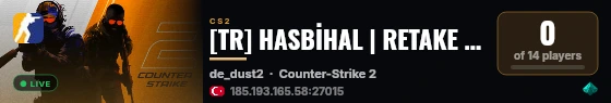 [TR] HASBİHAL | RETAKE | discord.gg/hbhmain - prooyun.net live status badge