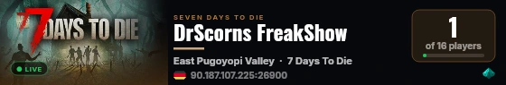 DrScorns FreakShow live status badge