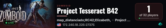 Project Tesseract B42 live status badge
