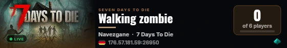 Walking zombie live status badge