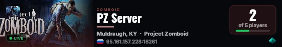 PZ Server live status badge