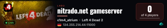 nitrado.net gameserver live status badge
