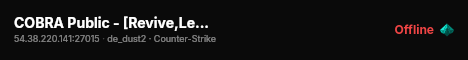 COBRA Public - [Revive,Levels,Skins,SteamVIP,NightVIP] live status badge