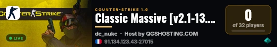 Classic Massive [v2.1-13.09.2024] - Hosting by QGSHOSTING.COM live status badge
