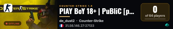 PlAY BoY 18+ | PuBliC [p48]/STEAM live status badge