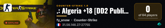 .: Algeria +18 [DD2 Public] CSDM :. live status badge