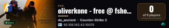 oliverkone - free @ fshost.me live status badge