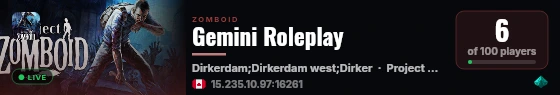 Gemini Roleplay live status badge
