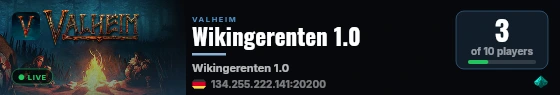 Wikingerenten 1.0 live status badge