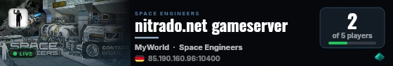 nitrado.net gameserver live status badge