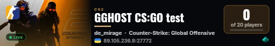 GGHOST CS:GO live status badge