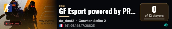 GF Esport powered by PRACC.COM live status badge