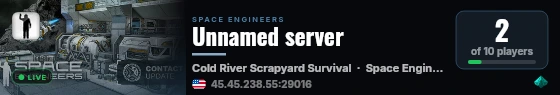 Unnamed server live status badge