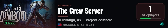 The Crew Server live status badge