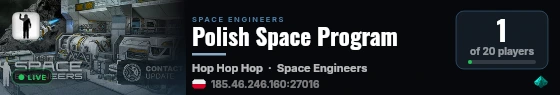 Polish Space Program live status badge