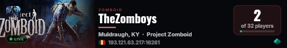 TheZomboys live status badge