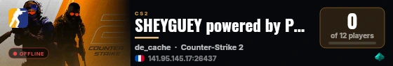 SHEYGUEY powered by PRACC.COM live status badge