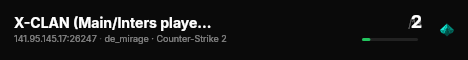 X-CLAN (Main/Inters players) powered by PRACC.COM live status badge