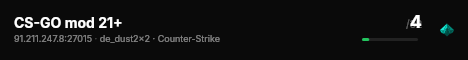 CS-GO mod 21+ live status badge