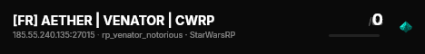 [FR] AETHER | VENATOR | CWRP live status badge