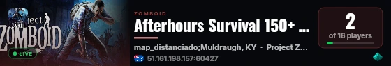 Afterhours Survival 150+ MODS AU PVP PVE (BANDITS, RV, SEIGE RA live status badge