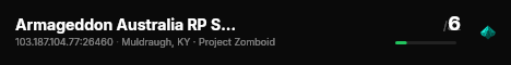 Armageddon Australia RP Server live status badge