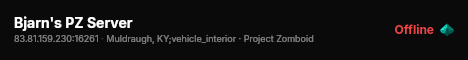 Bjarn's PZ Server live status badge