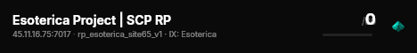 Esoterica Project | SCP RP live status badge