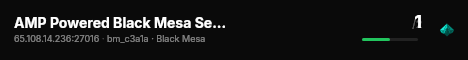 AMP Powered Black Mesa Server live status badge