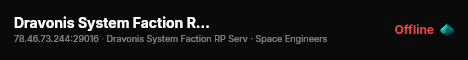 Dravonis System Faction RP Server live status badge