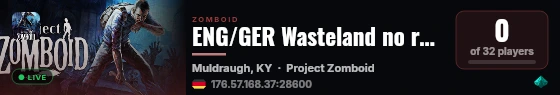 ENG/GER Wasteland no rules / Savehouse live status badge