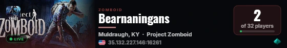 Bearnaningans live status badge