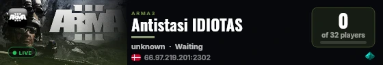 Antistasi IDIOTAS live status badge
