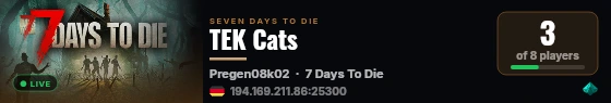 TEK Cats live status badge