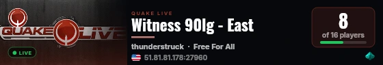 Witness 90lg - East live status badge