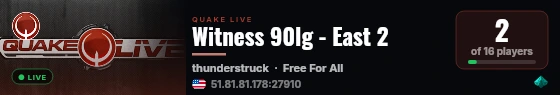 Witness 90lg - East 2 live status badge