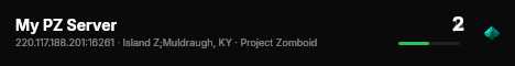 My PZ Server live status badge