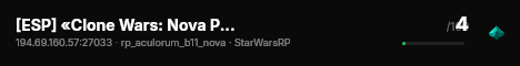 [ESP] «Clone Wars: Nova Project» | discord.gg/novaswrp live status badge