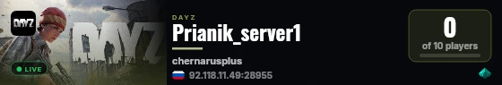 Prianik_server1 live status badge