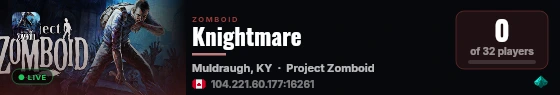 Knightmare live status badge