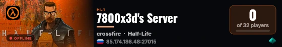 7800x3d's Server live status badge