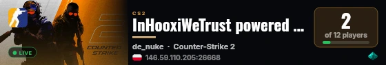 InHooxiWeTrust powered by PRACC.COM live status badge