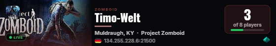 Timo-Welt live status badge