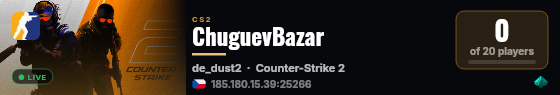 ChuguevBazar live status badge